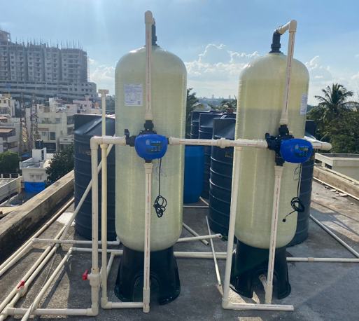 Water softening for apartment complex